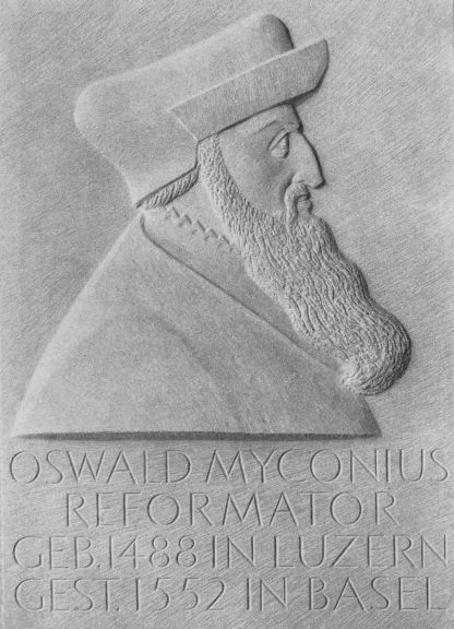 Oswald Myconius, Relief